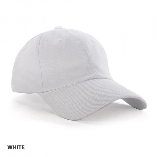White Unstructured Heavy Brushed Caps